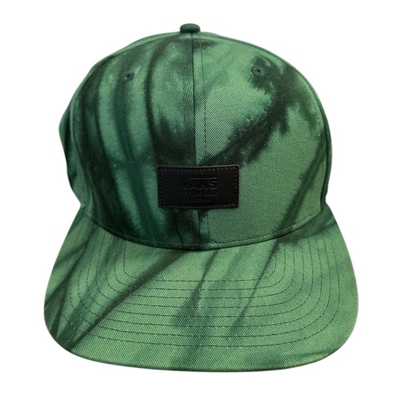 Vans Other - VANS Off The Wall Hat Cap Green SnapBack Skater Black Flat Bill